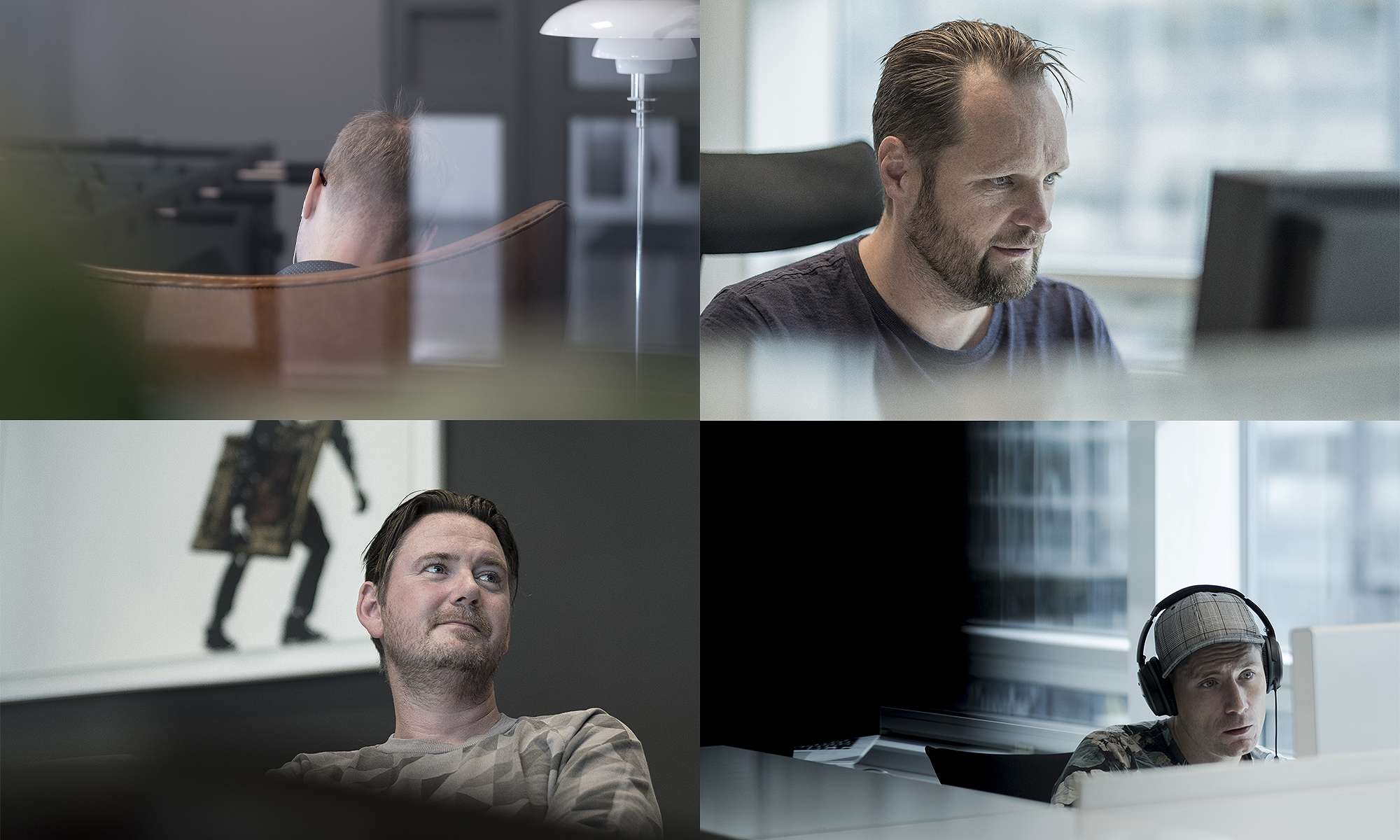 Bildecollage av ansatte